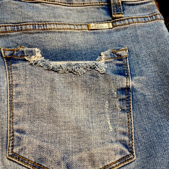 Kancan Mid Rise Ankle Skinny Distressed Jeans Medium Wash NWT - Picture 7 of 10
